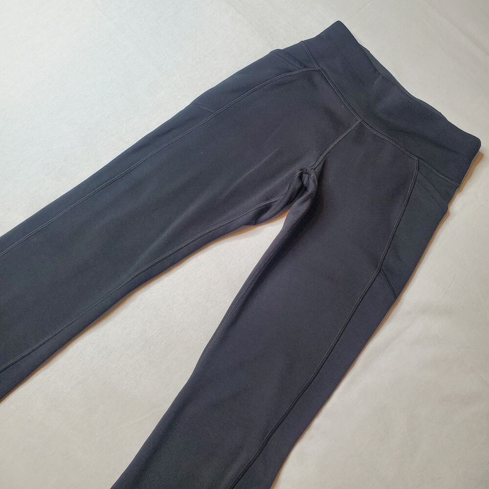 Title Nine Women Size XS Fleece-Lined Winter Workout Flare Pant Black